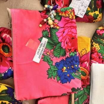Pochette en tissu à motif floral
