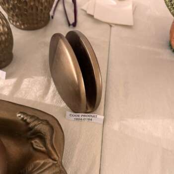 Coupe décorative en céramique bronze