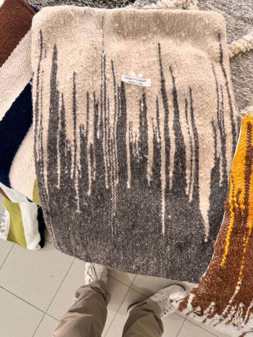 Sac tissé en laine dégradé