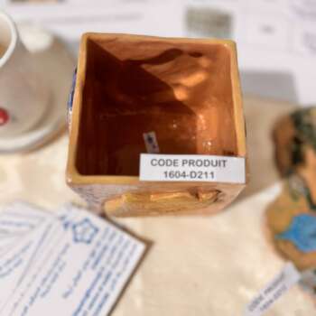 Cache-pot en bois tourné