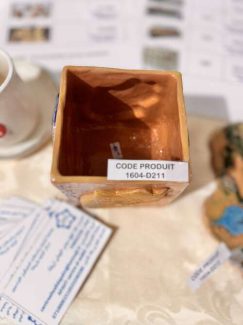 Cache-pot en bois tourné