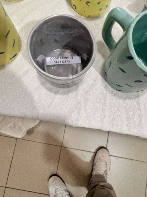 Mugs en céramique à motif poisson (lot)